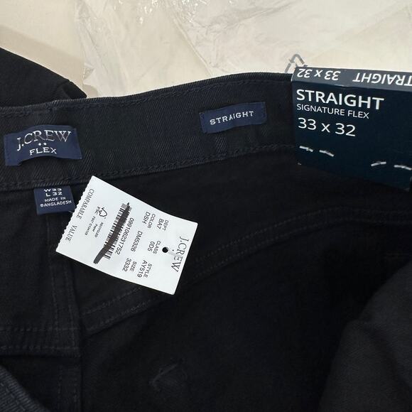 J.Crew Straight Fit Jean Signature Flex Stretch Denim Mens Black W33 L32 NWT - Picture 8 of 10